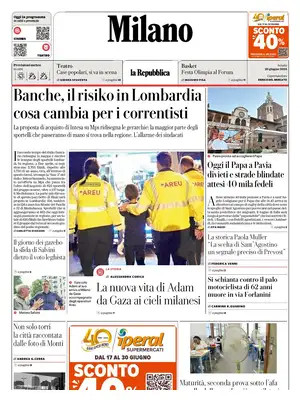 Prima Pagina "La Repubblica | Milano"