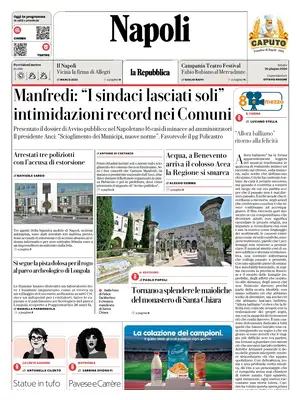 Prima Pagina "La Repubblica | Napoli"
