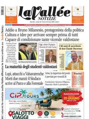 Prima Pagina "La Vallée Notizie"