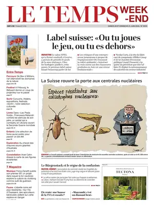 Prima Pagina "Le Temps"