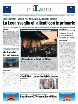 Prima Pagina "Libero | Milano"