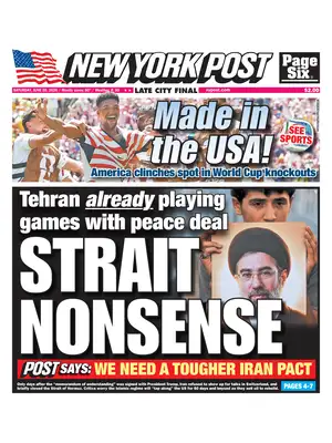 Prima Pagina "New York Post"
