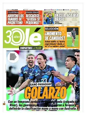 Prima Pagina "Olé"