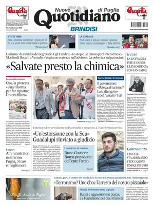 Prima Pagina "Nuovo Quotidiano di Puglia | Brindisi"