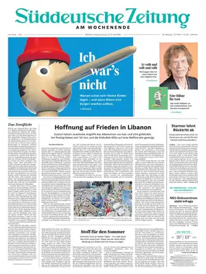Prima Pagina "Süddeutsche Zeitung"
