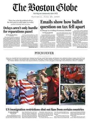 Prima Pagina "The Boston Globe"