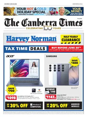 Prima Pagina "The Canberra Times"