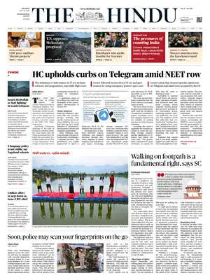 Prima Pagina "The Hindu"