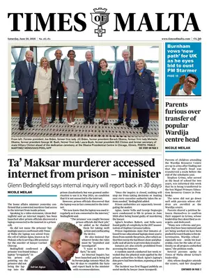 Prima Pagina "Times of Malta"