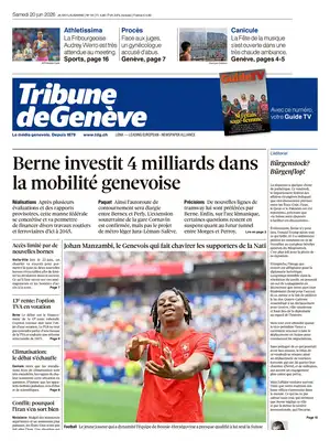 Prima Pagina "Tribune de Genève"