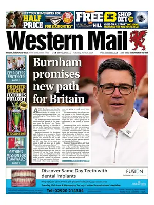 Prima Pagina "Western Mail | Wales"